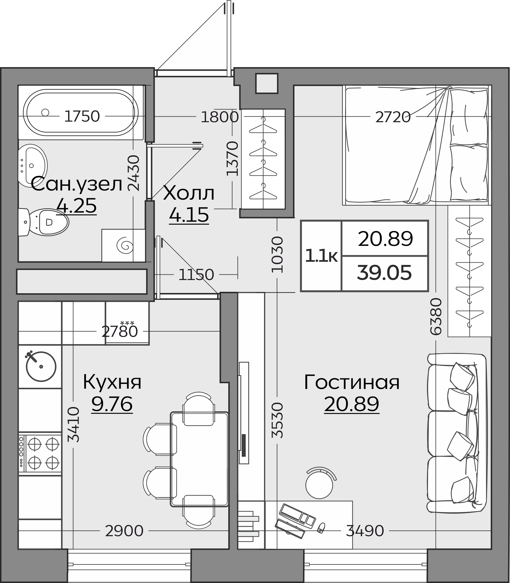 Планировка квартиры — новостройки Казани