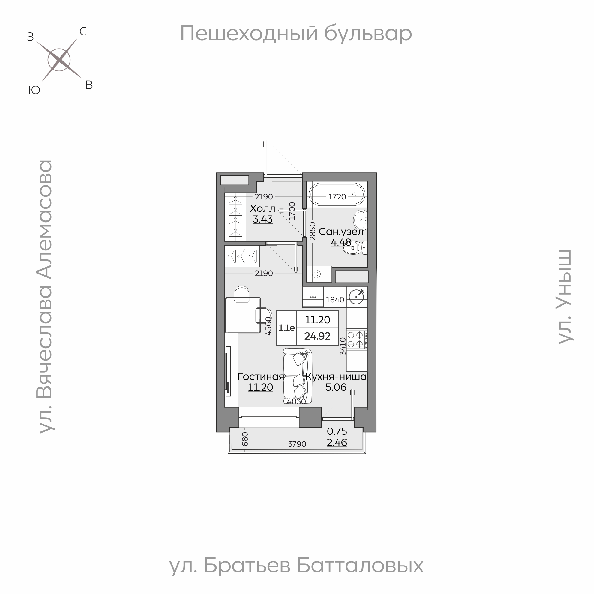 Планировка с размерами — квартиры в новостройках Казани