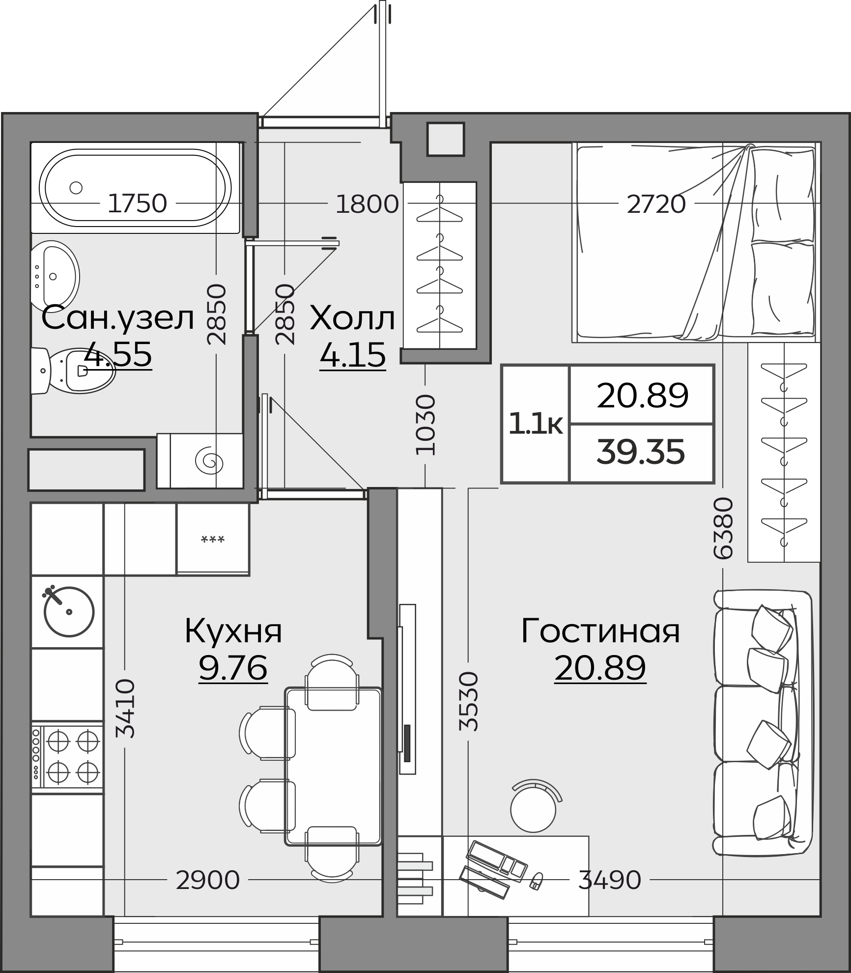 Планировка квартиры — новостройки Казани