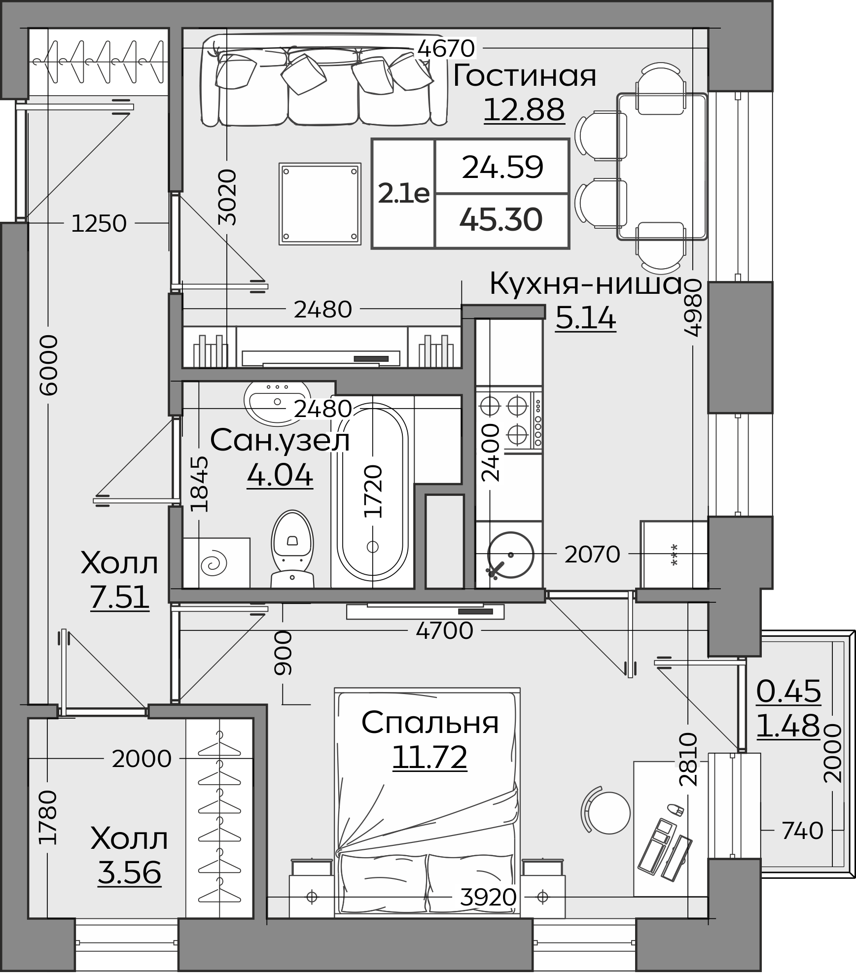 Планировка квартиры — новостройки Казани