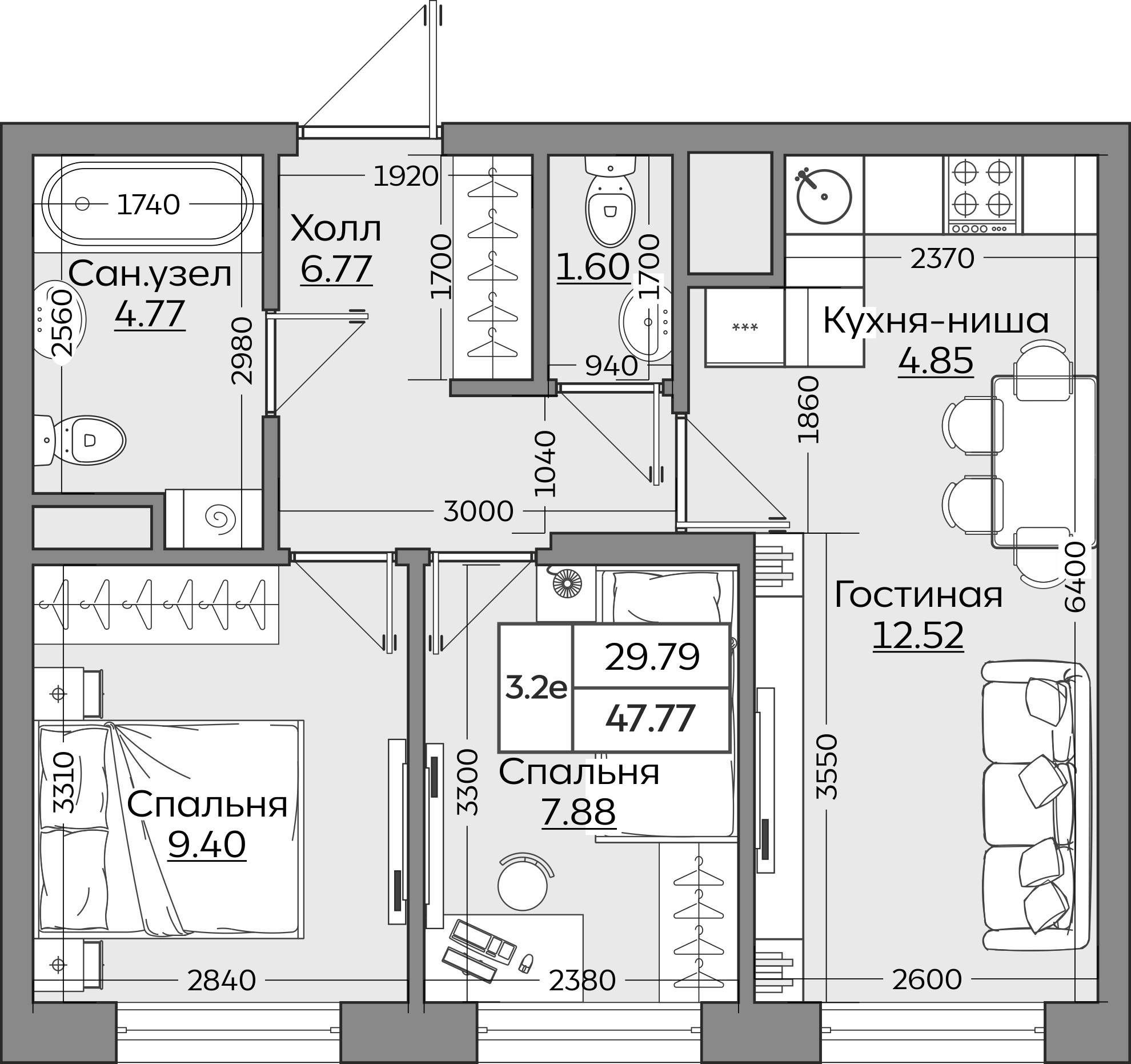 Планировка квартиры — новостройки Казани