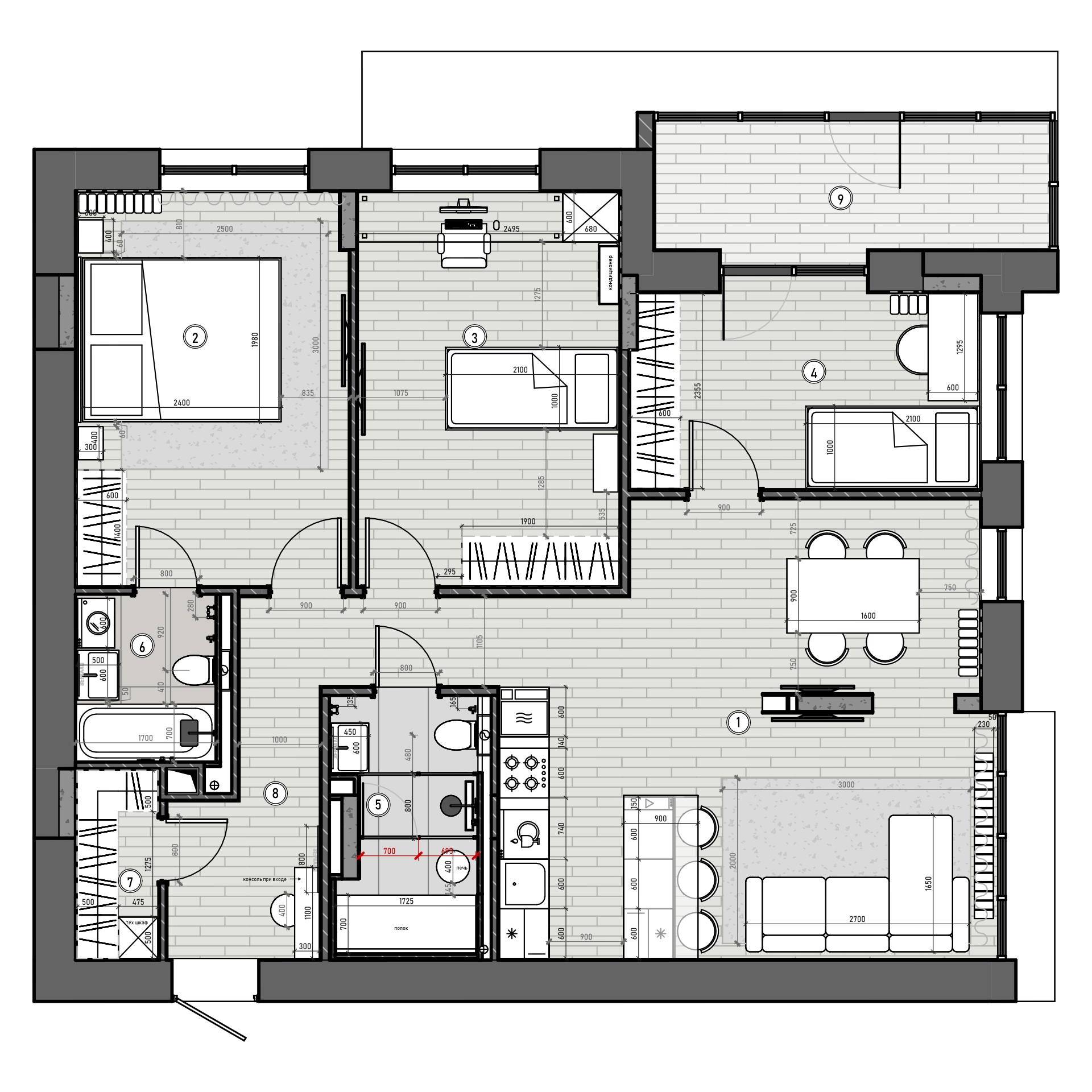 Планировка квартиры — новостройки Казани