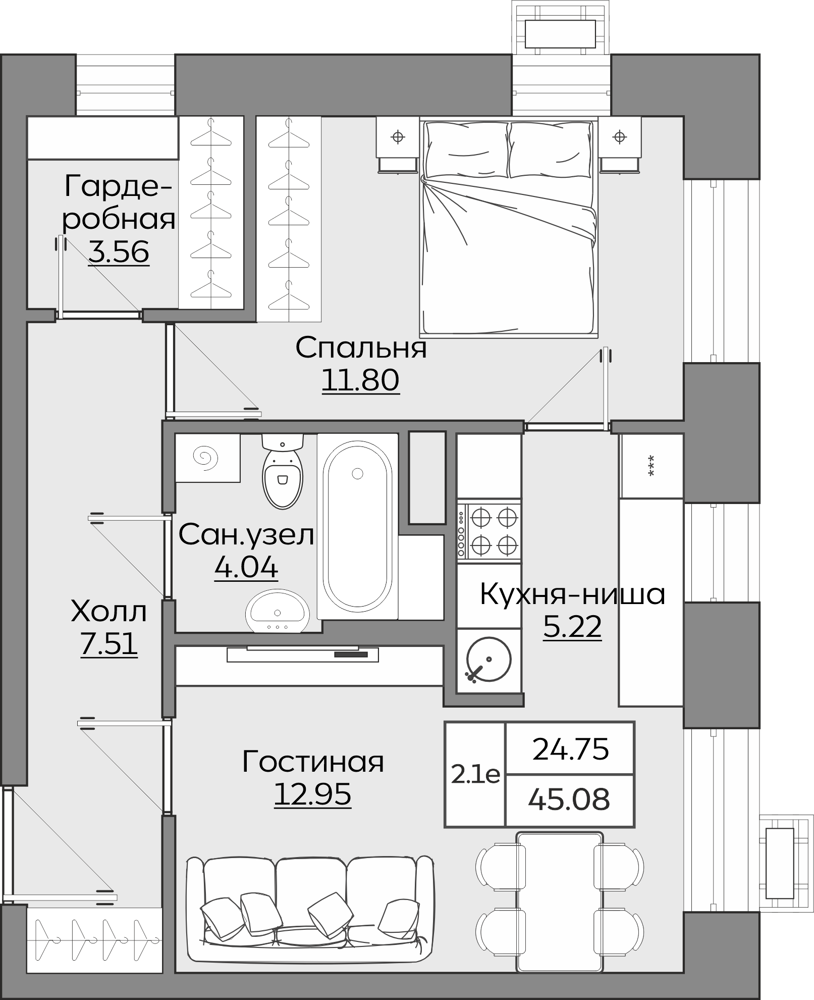Планировка квартиры — новостройки Казани