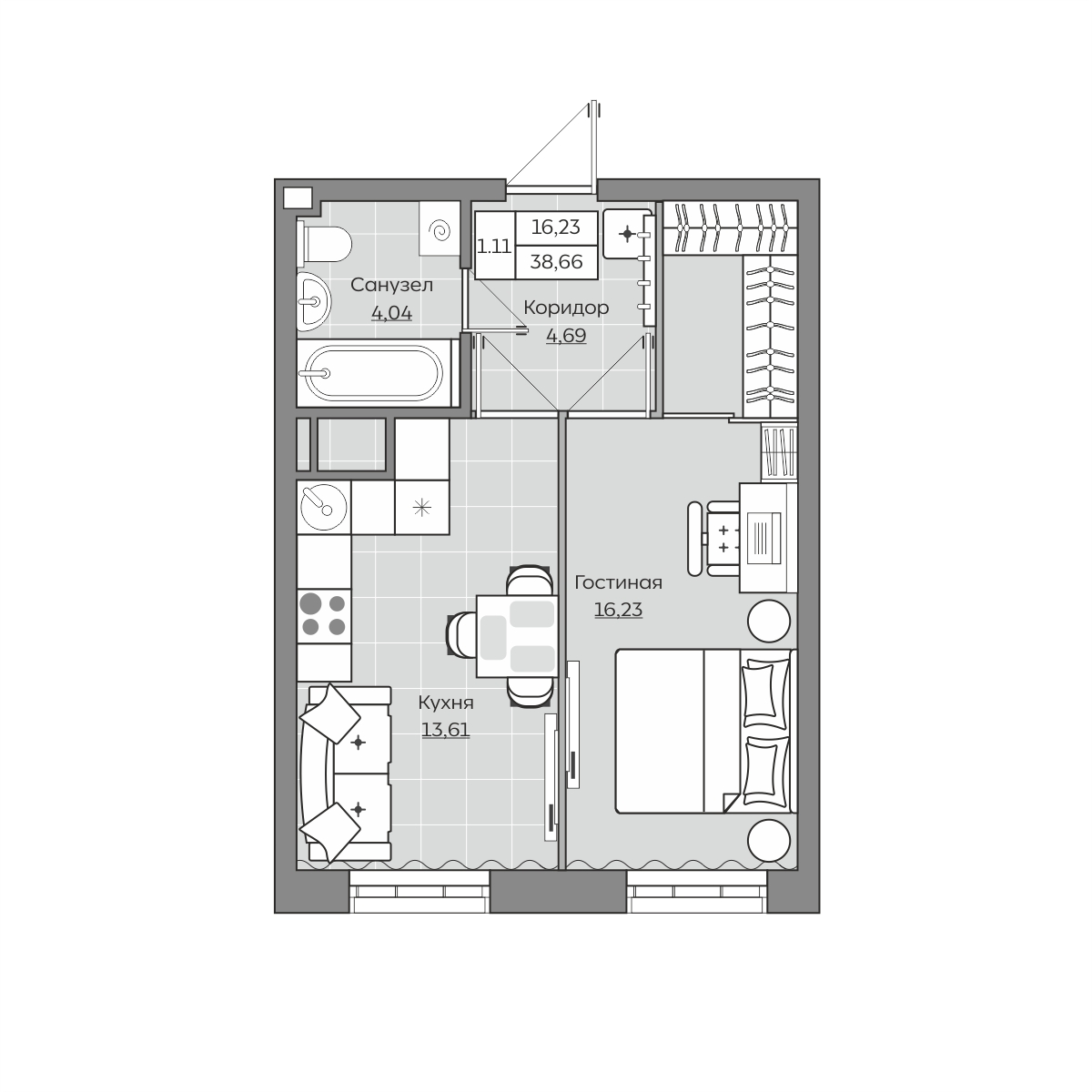 Планировка квартиры — новостройки Казани