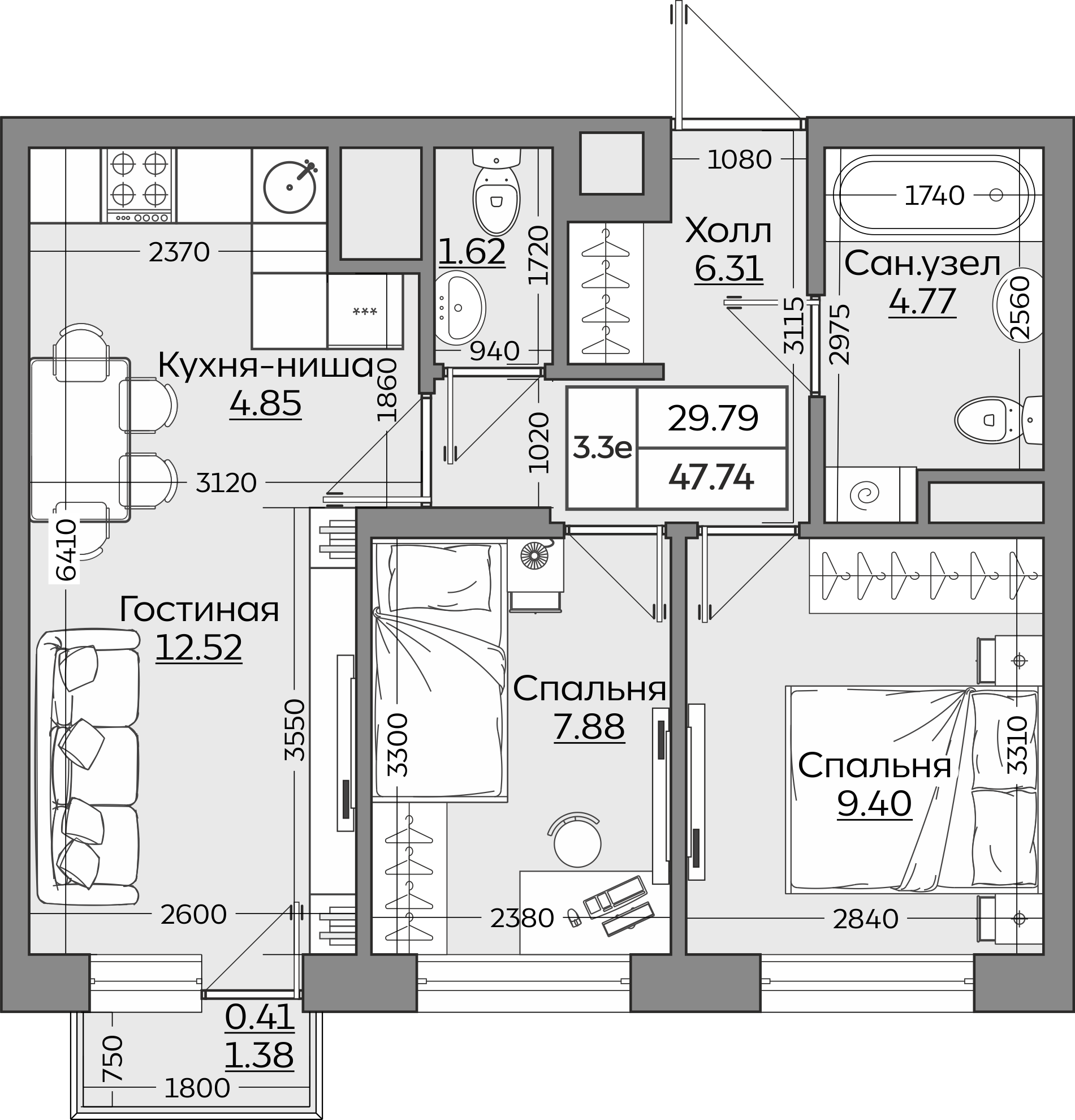 Планировка квартиры — новостройки Казани