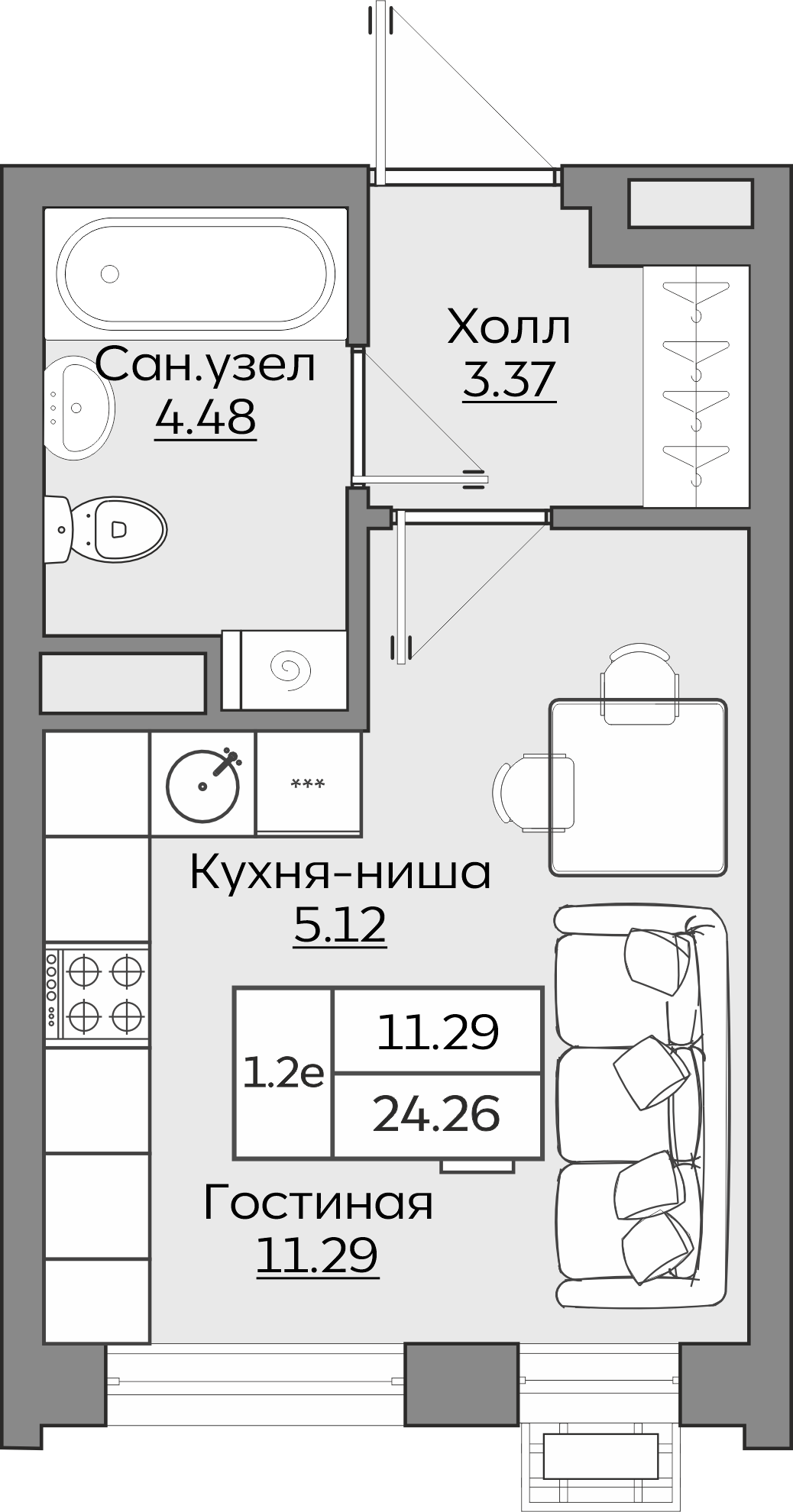Планировка квартиры — новостройки Казани