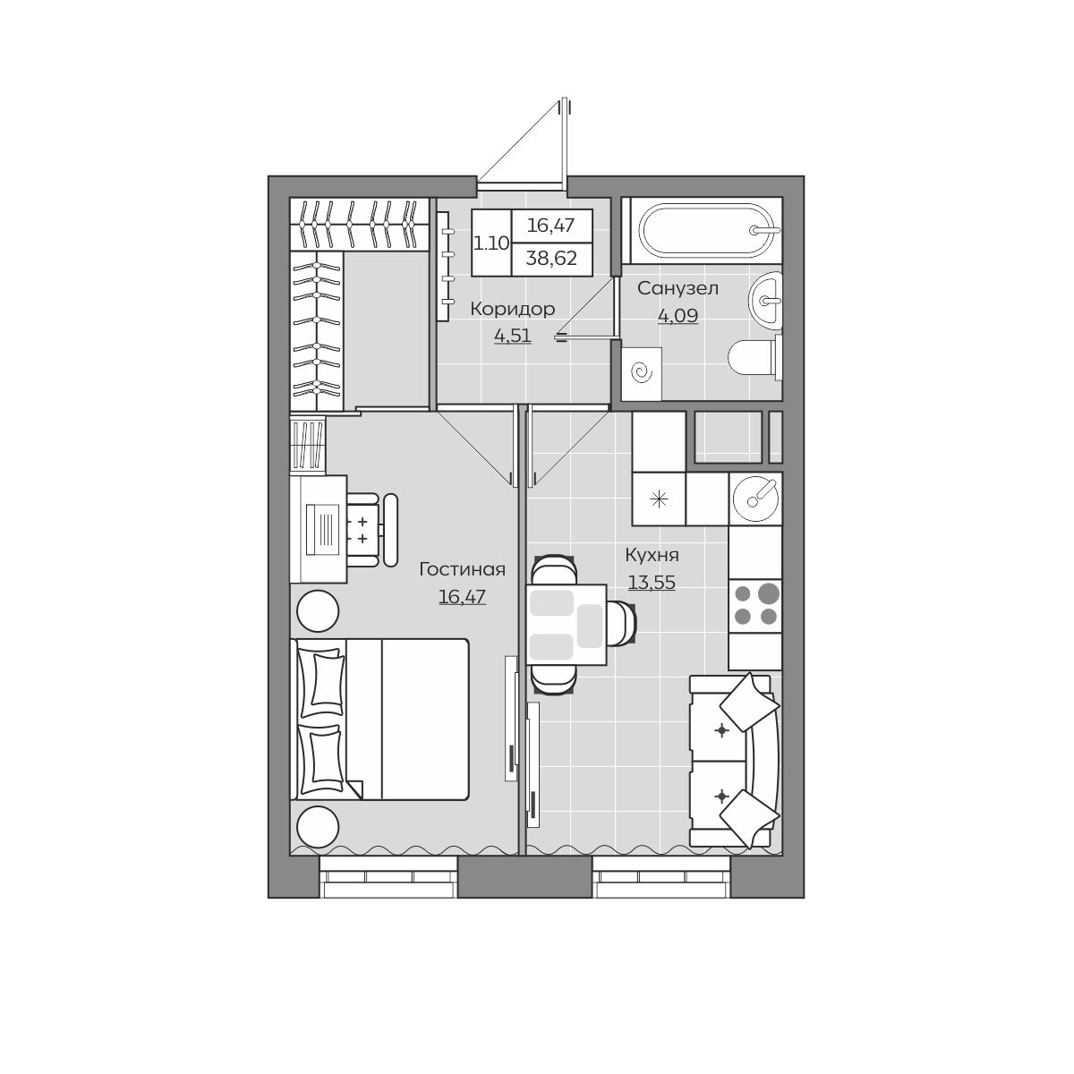 Планировка квартиры — новостройки Казани