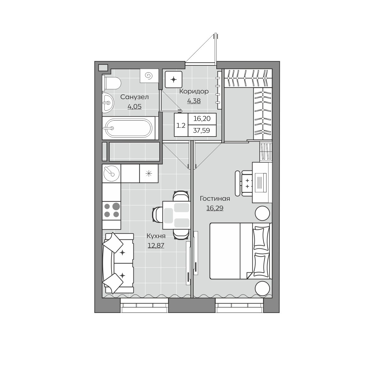 Планировка квартиры — новостройки Казани
