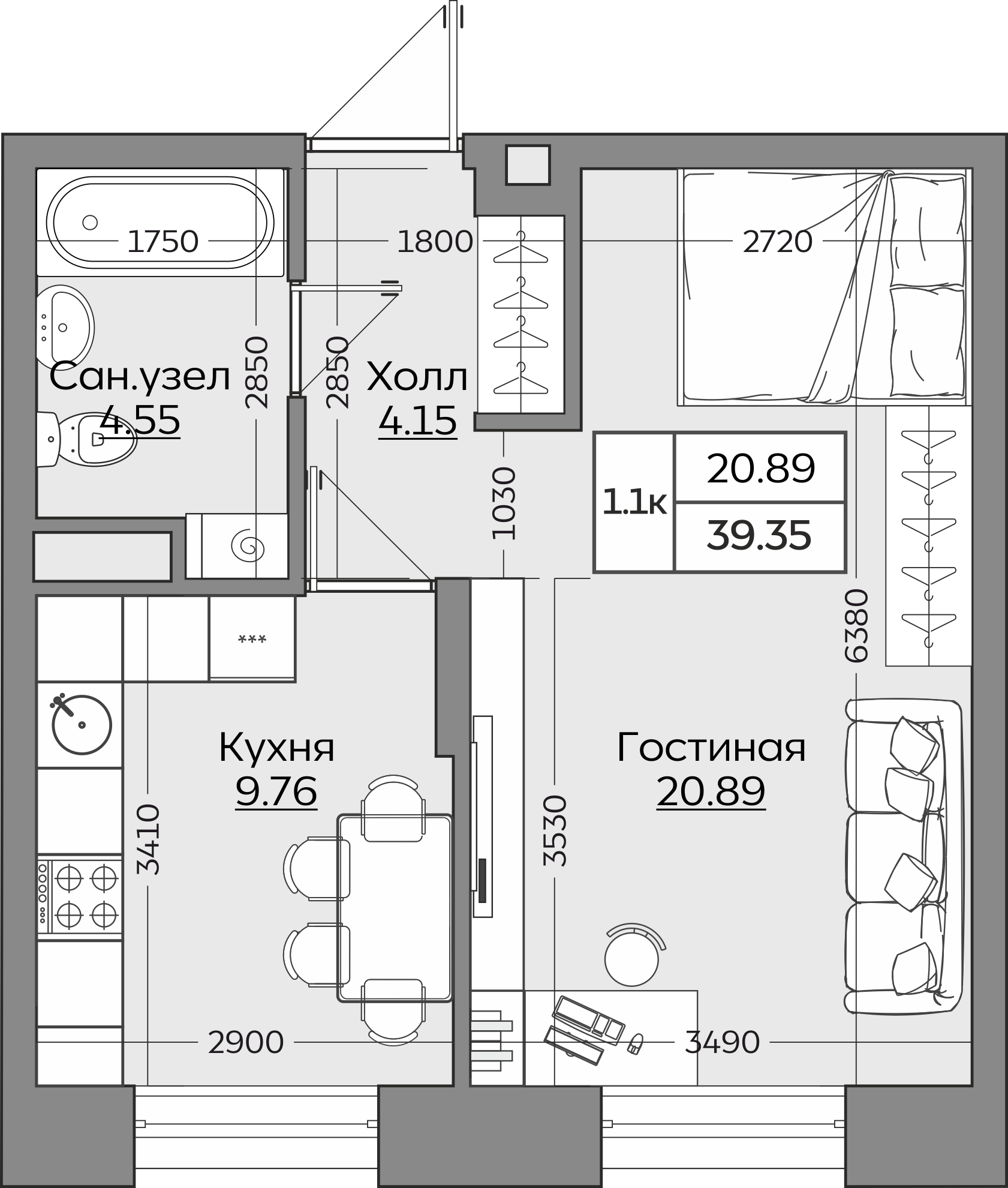 Планировка квартиры — новостройки Казани