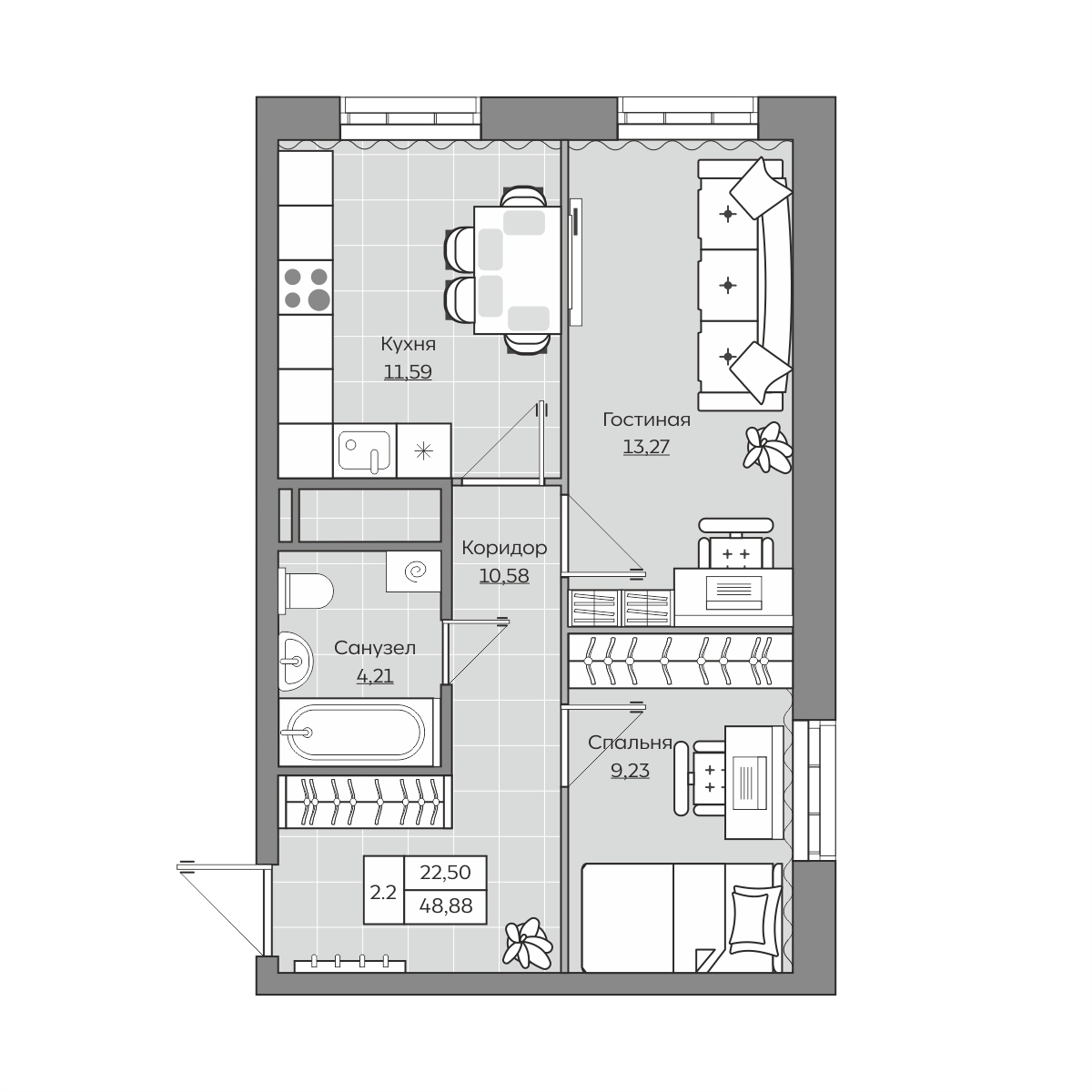 Планировка квартиры — новостройки Казани