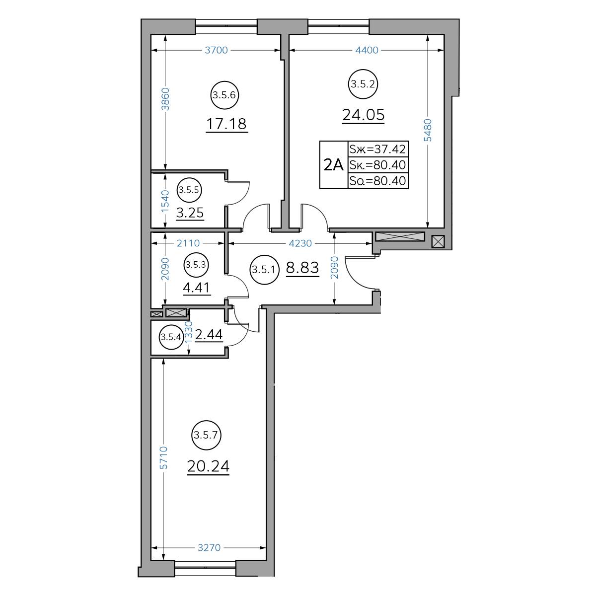 Планировка с размерами — квартиры в новостройках Казани