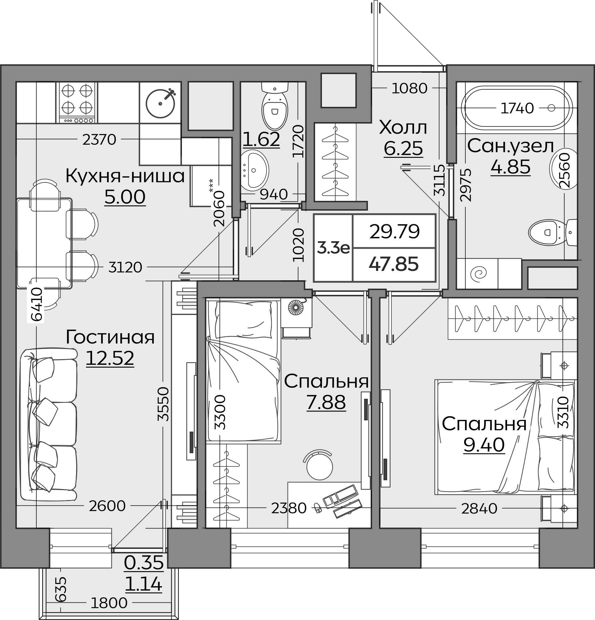 Планировка квартиры — новостройки Казани