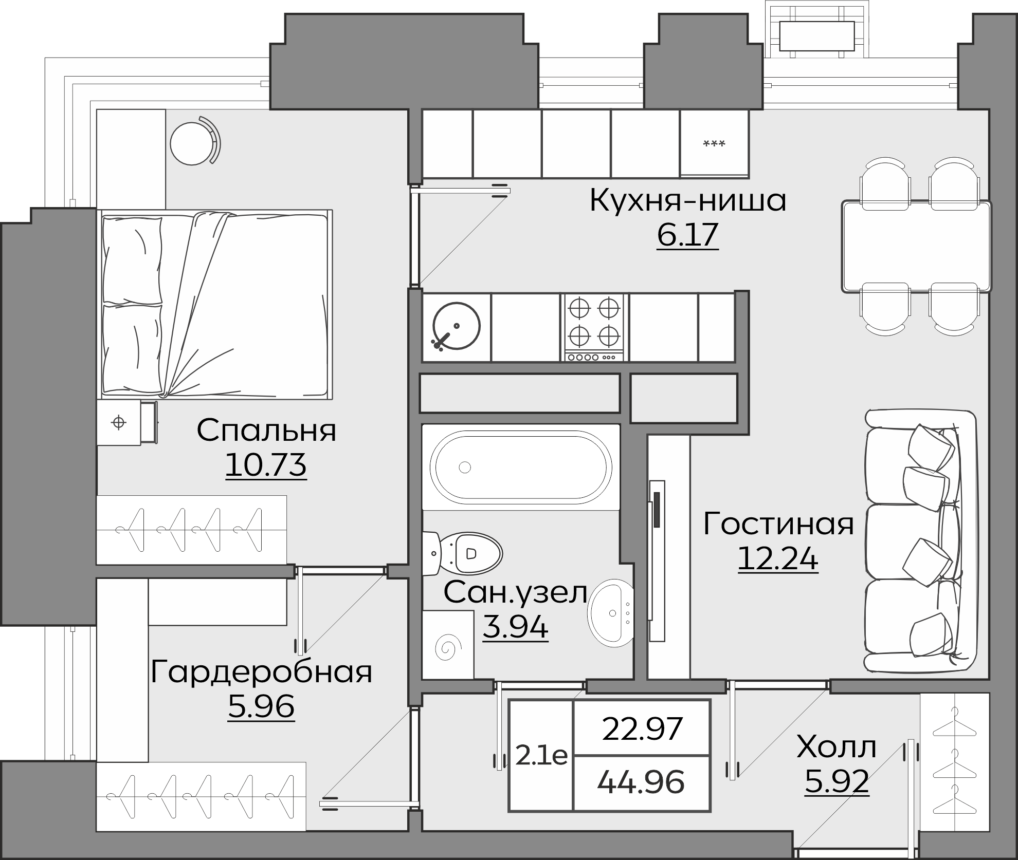 Планировка квартиры — новостройки Казани