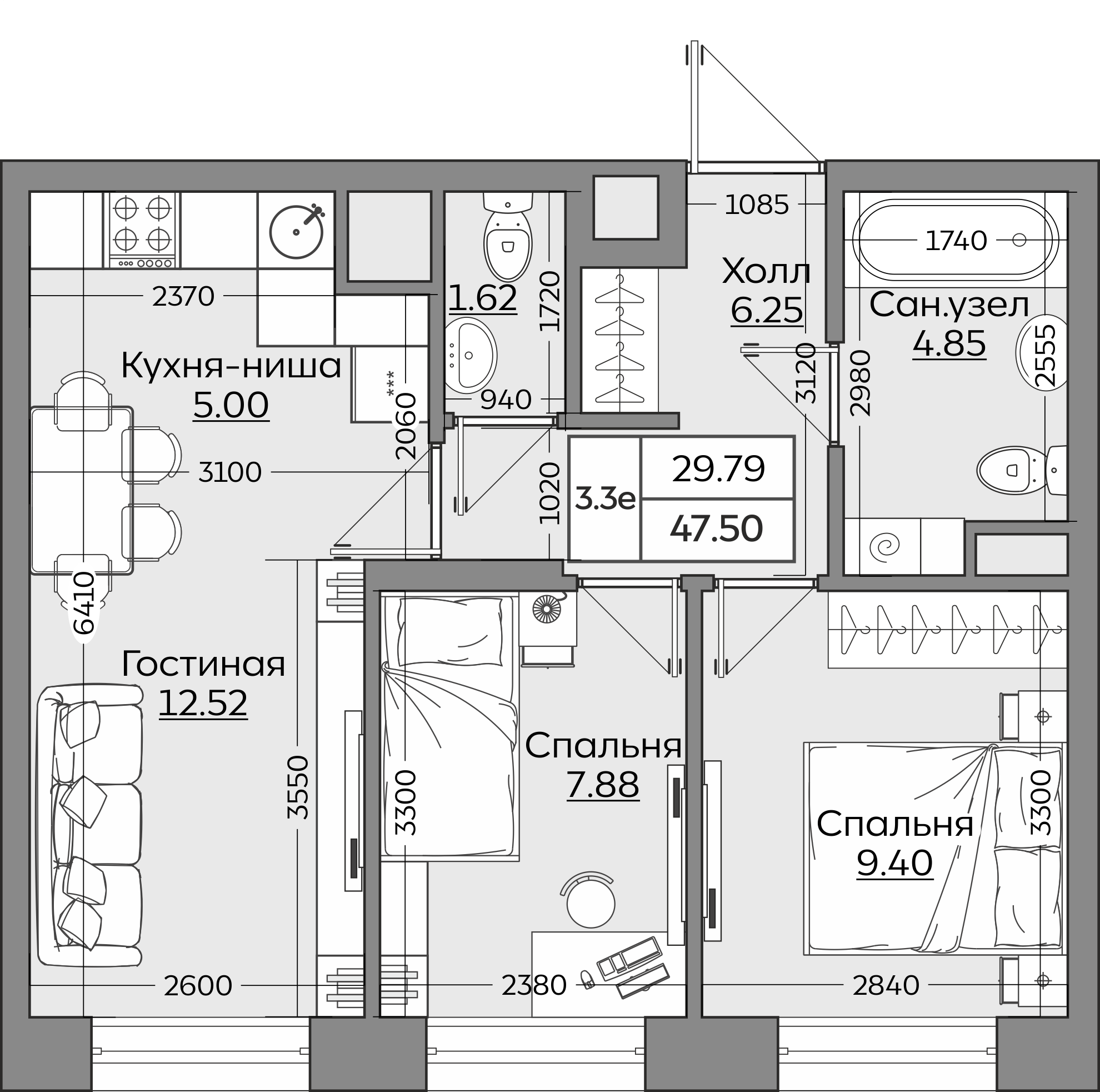 Планировка квартиры — новостройки Казани