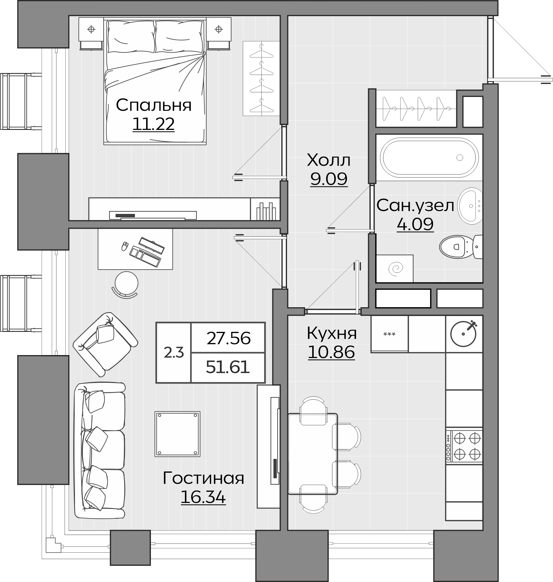 Планировка квартиры — новостройки Казани