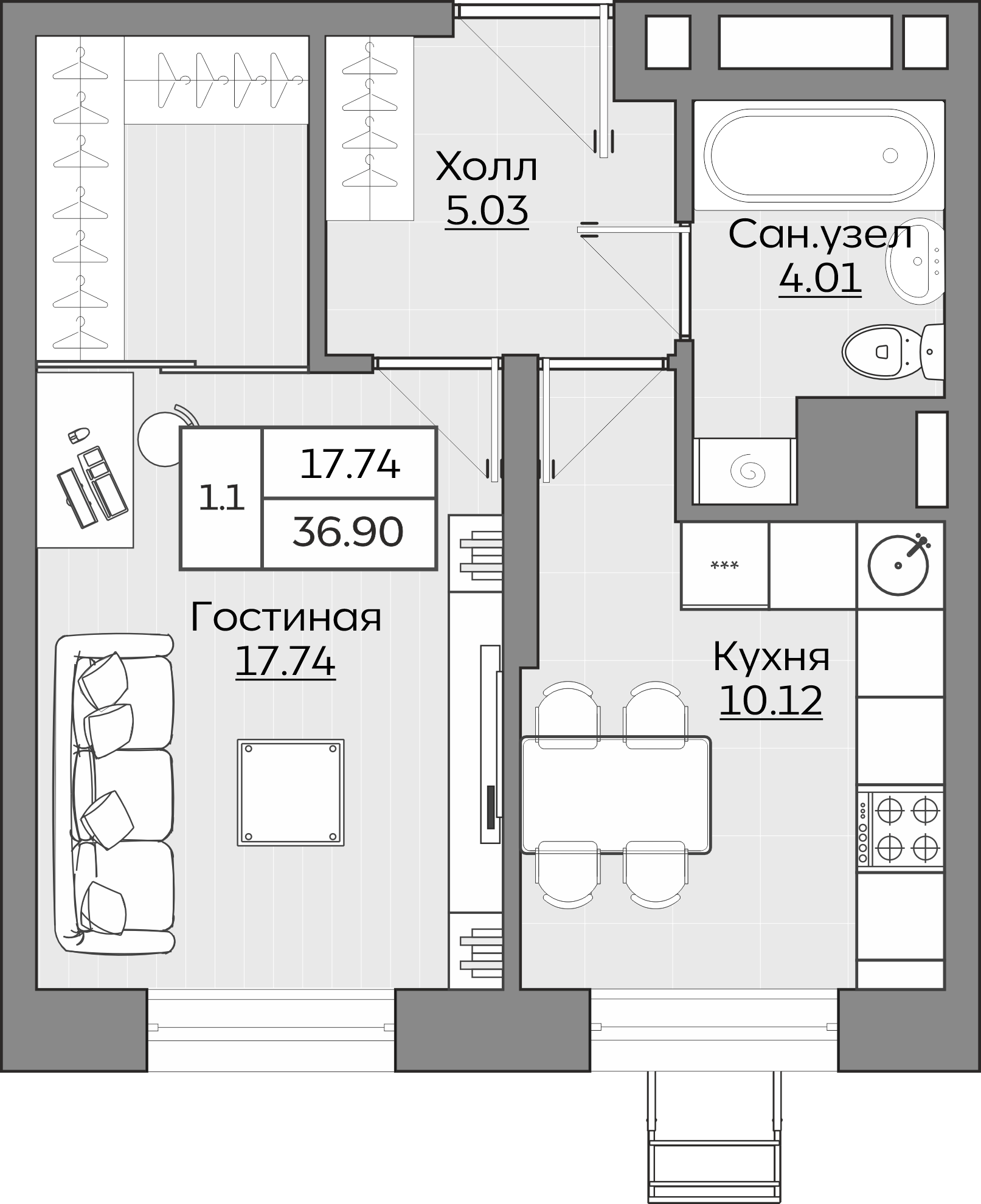 Планировка квартиры — новостройки Казани