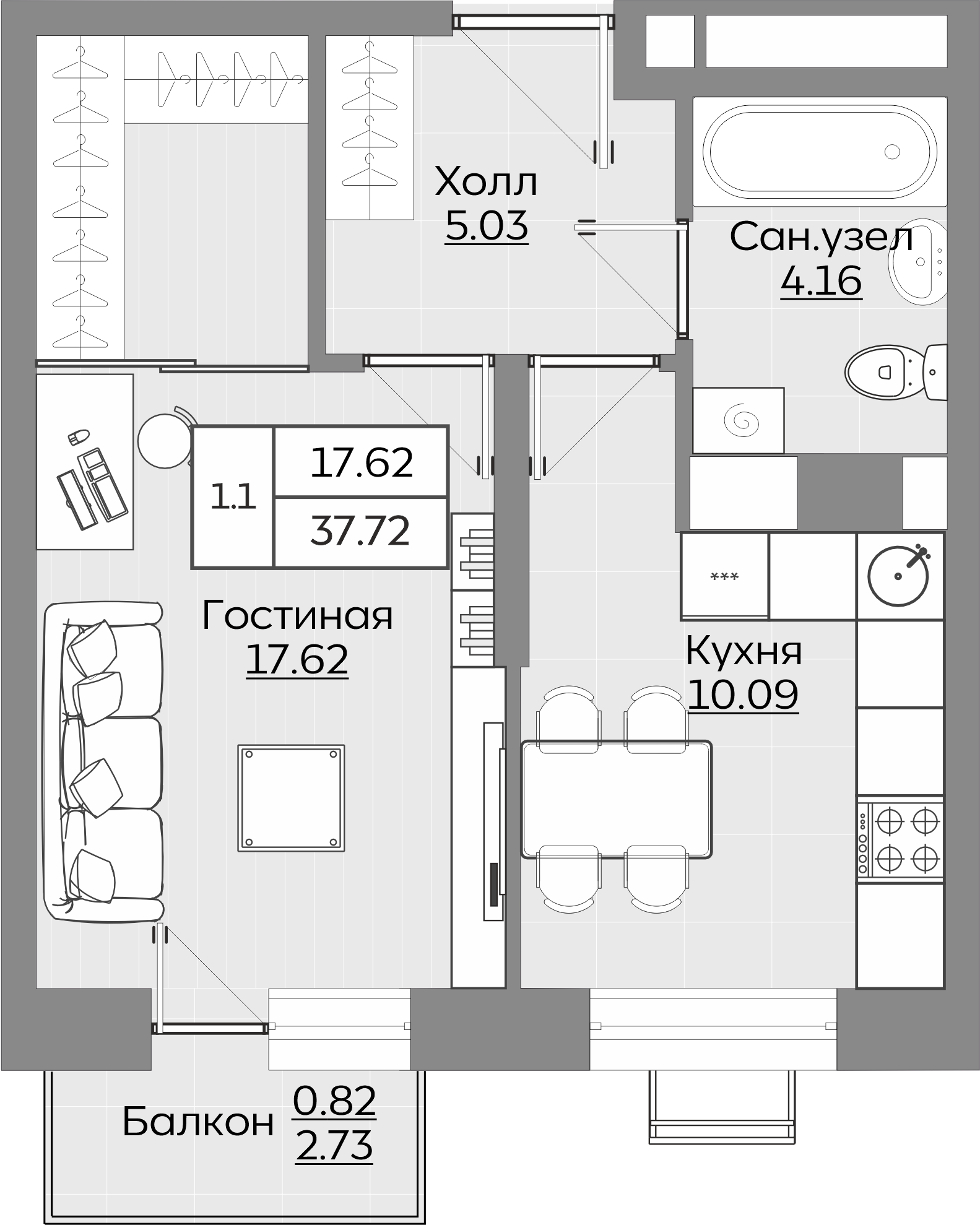 Планировка квартиры — новостройки Казани