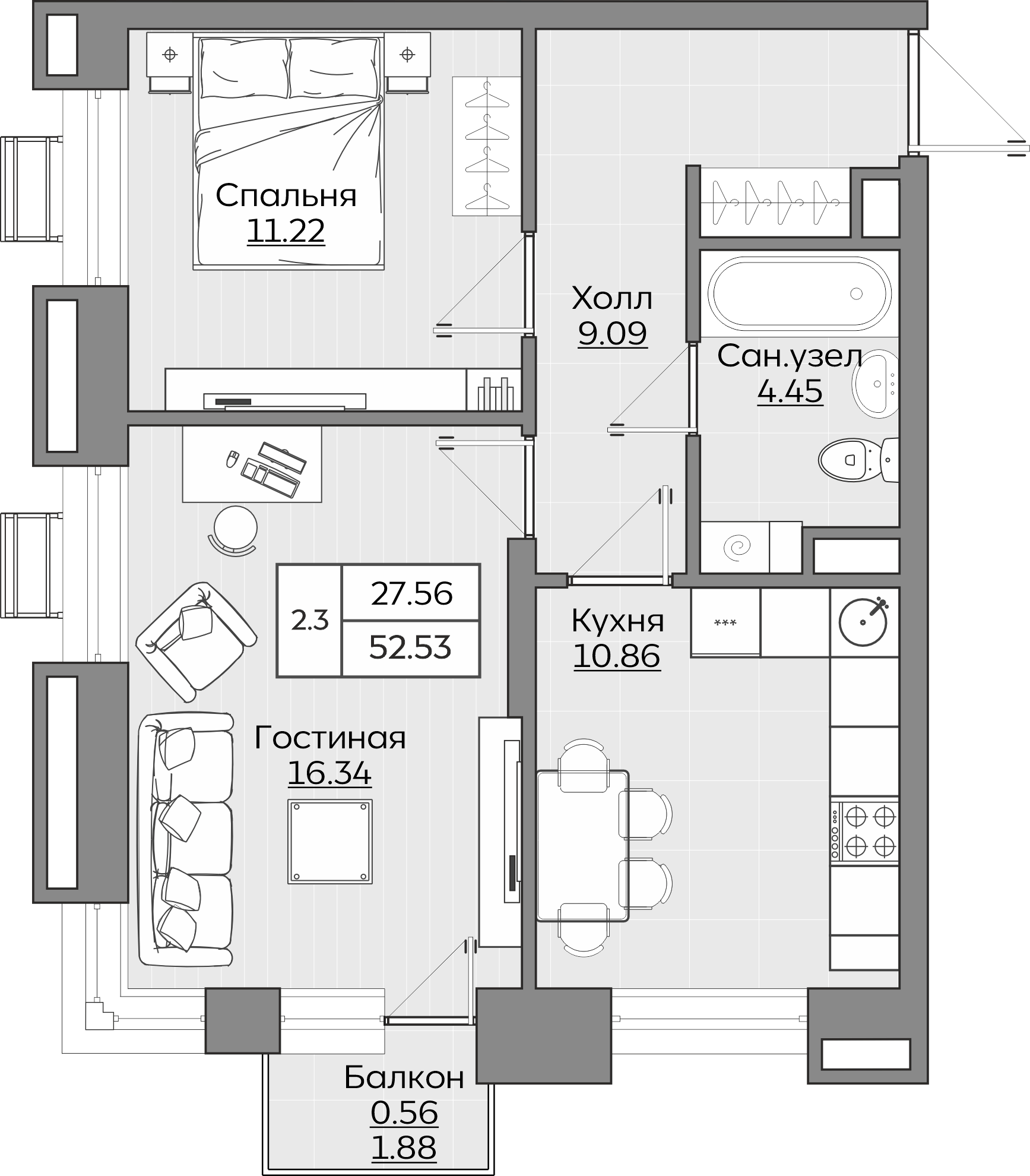 Планировка квартиры — новостройки Казани