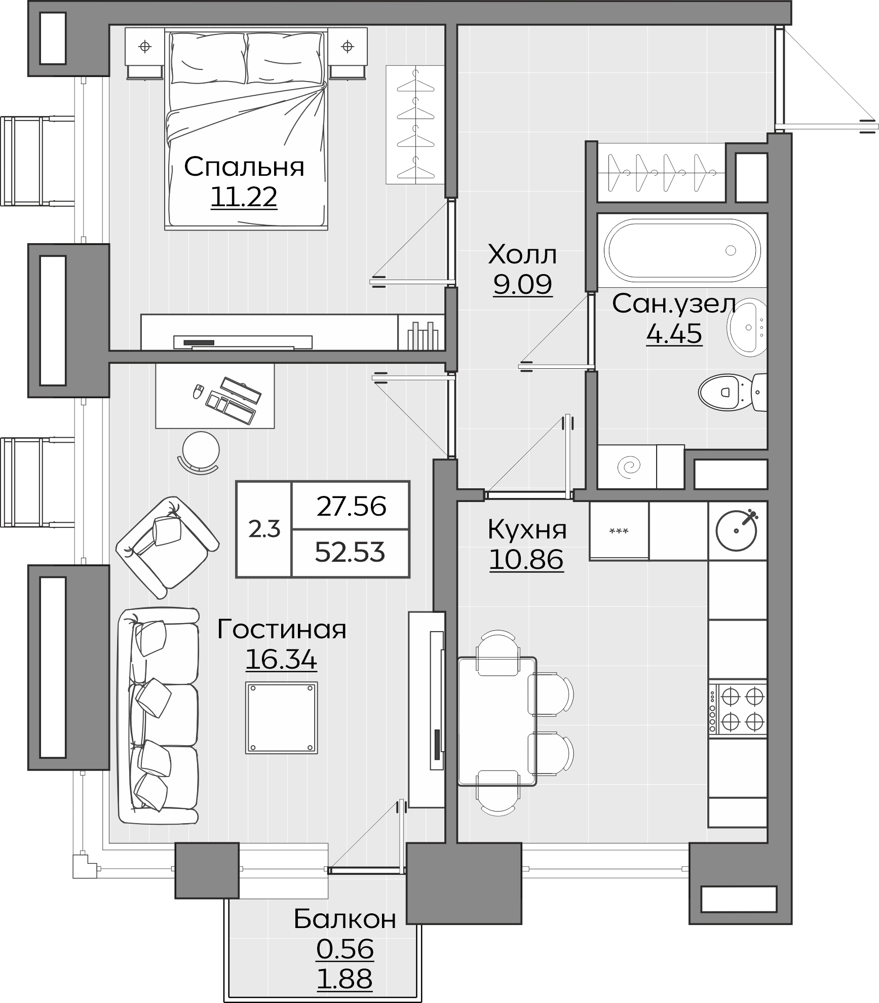 Планировка квартиры — новостройки Казани