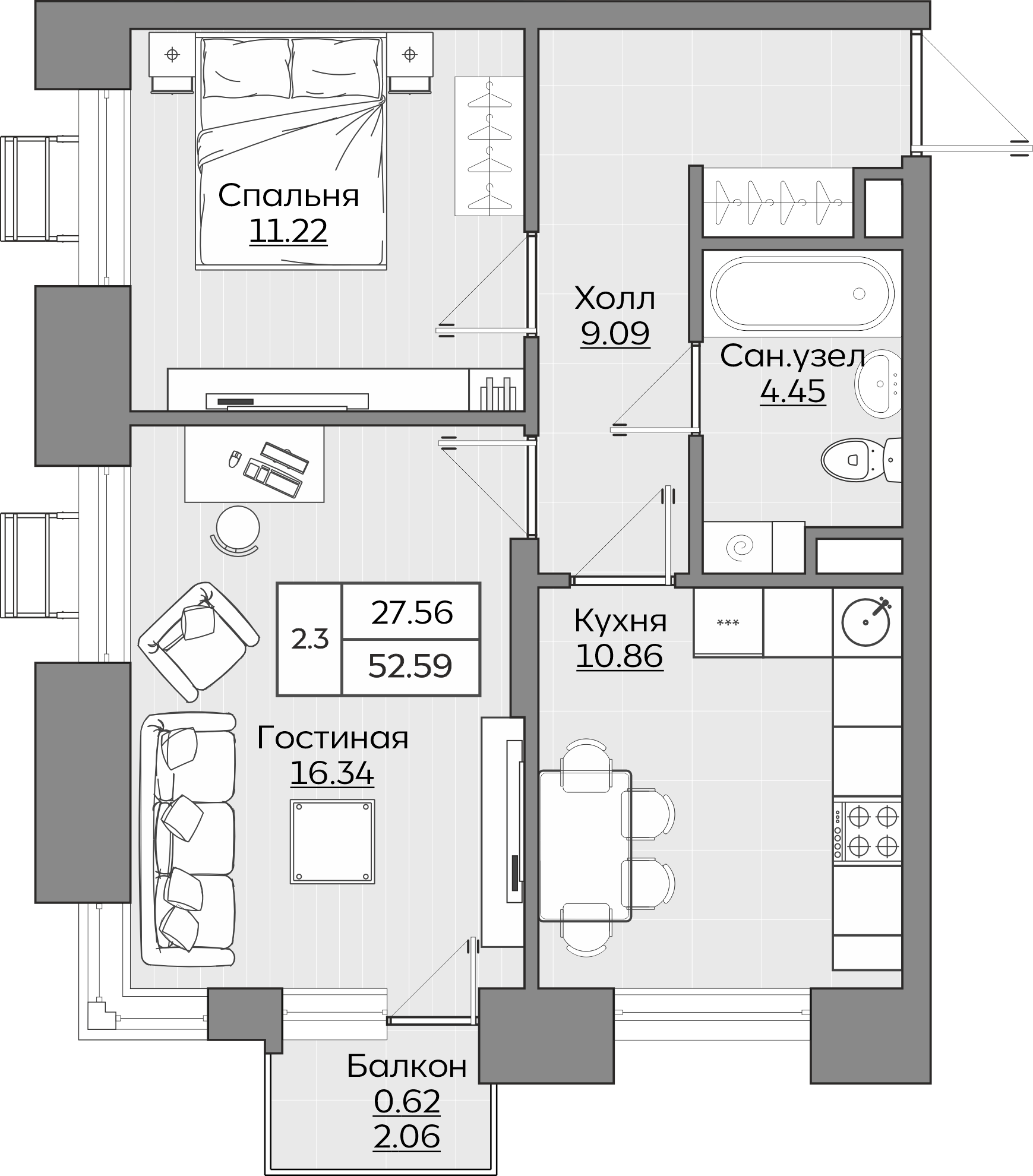 Планировка квартиры — новостройки Казани