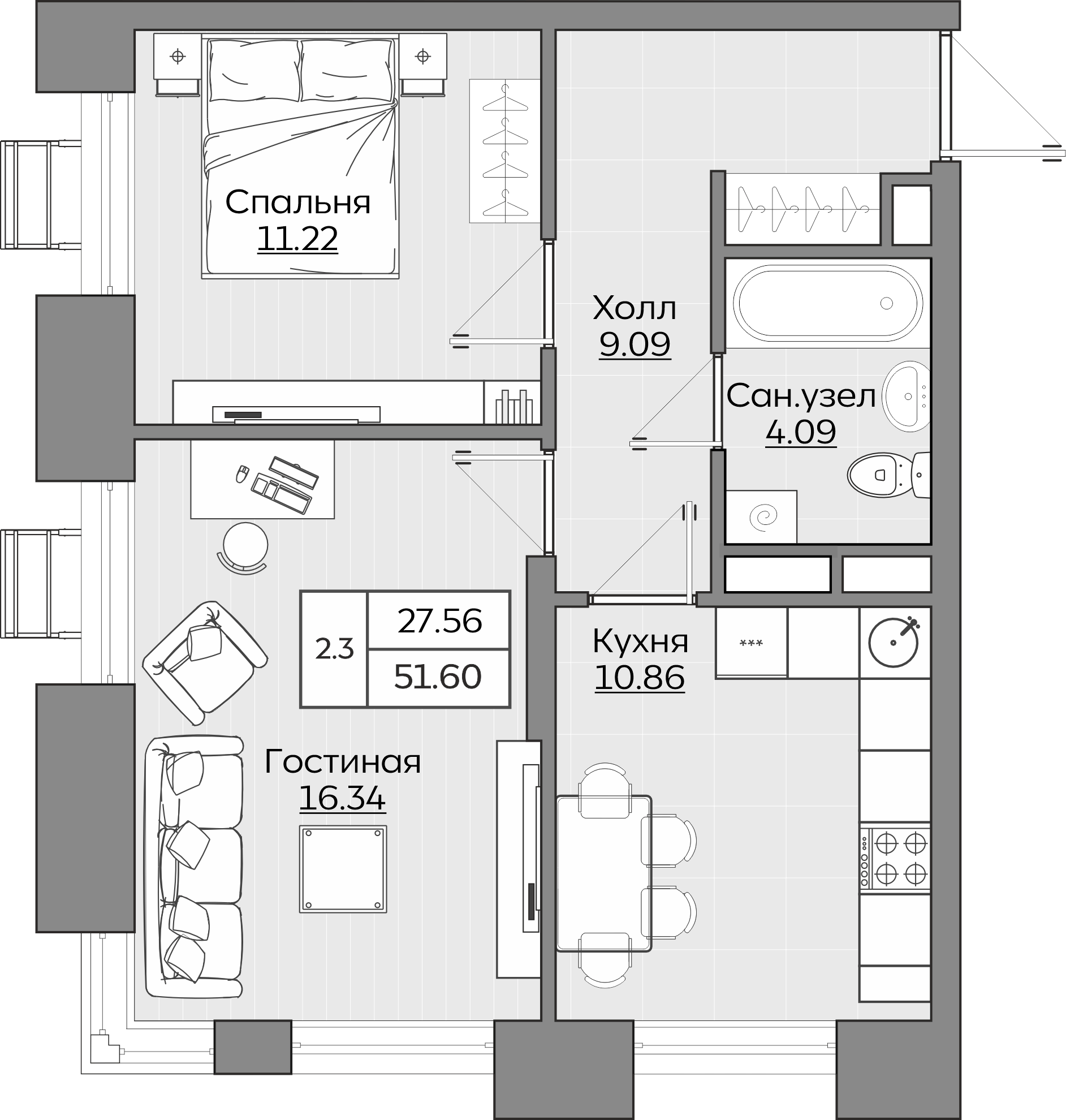Планировка квартиры — новостройки Казани
