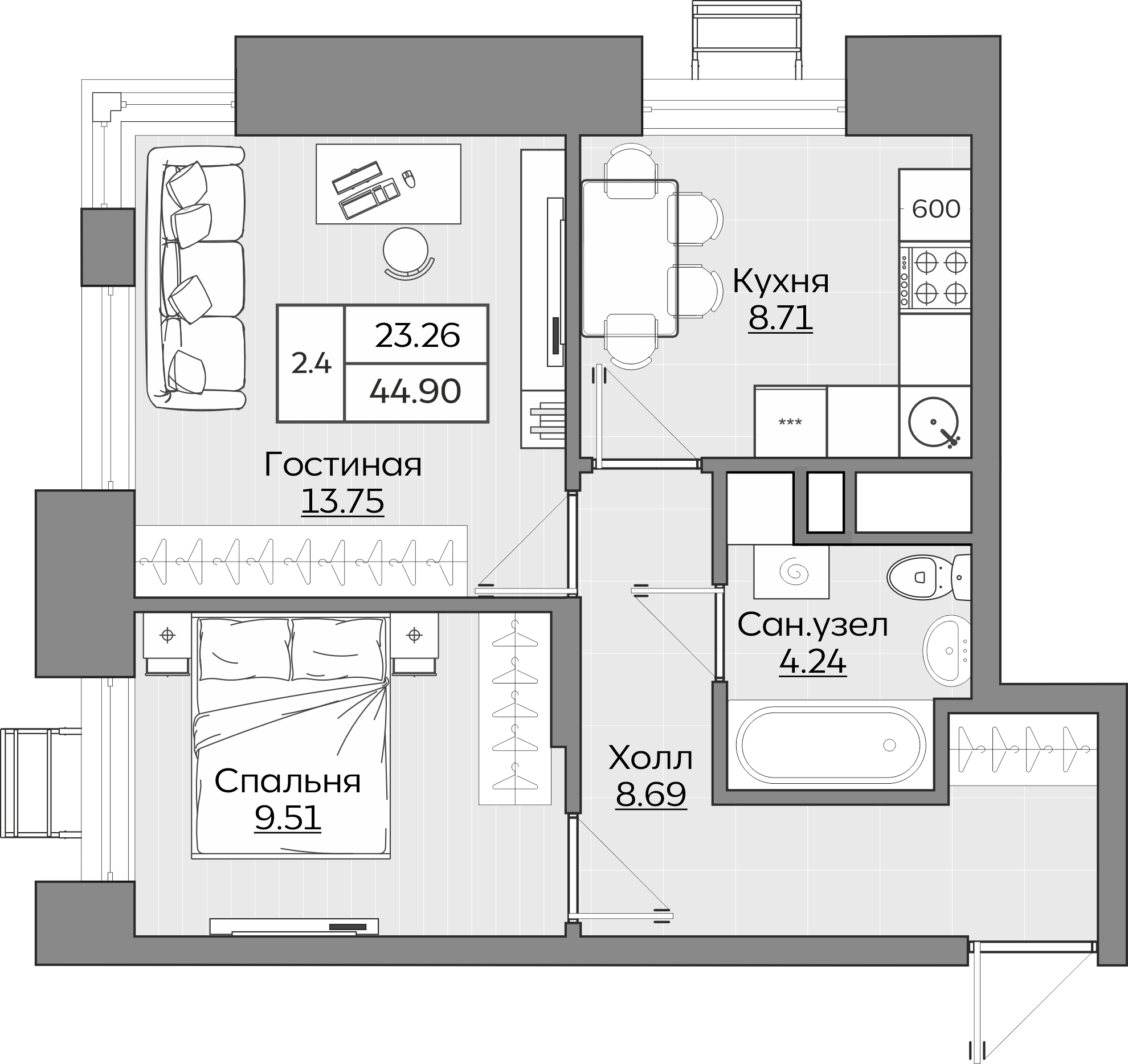 Планировка квартиры — новостройки Казани