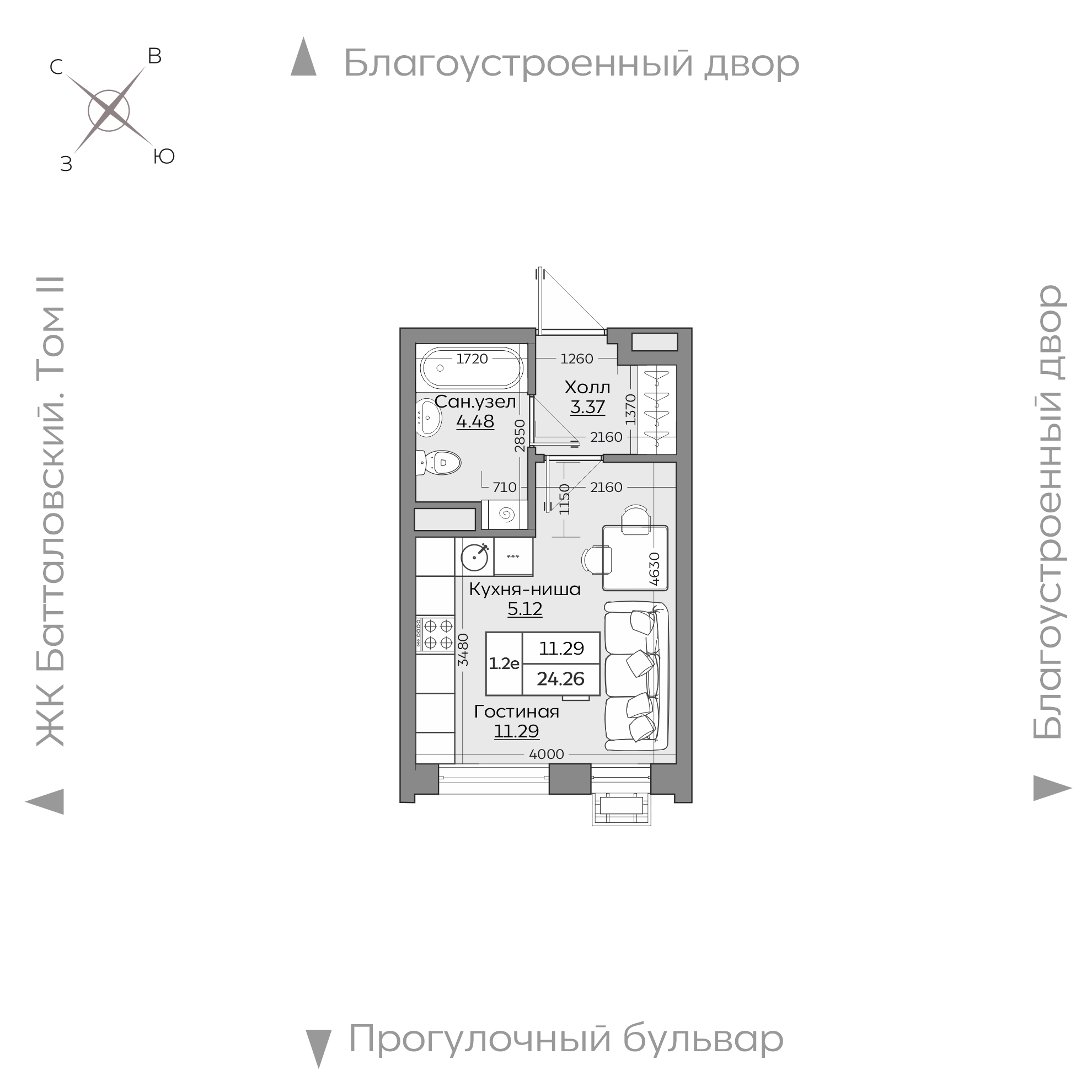 Планировка с размерами — квартиры в новостройках Казани