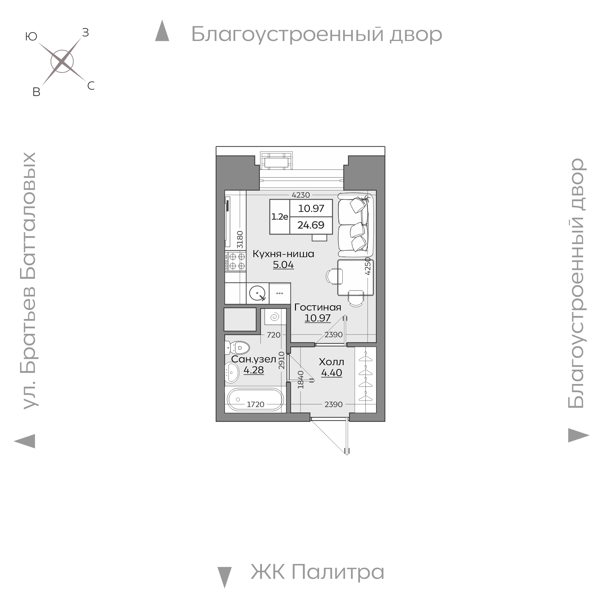 Планировка с размерами — квартиры в новостройках Казани