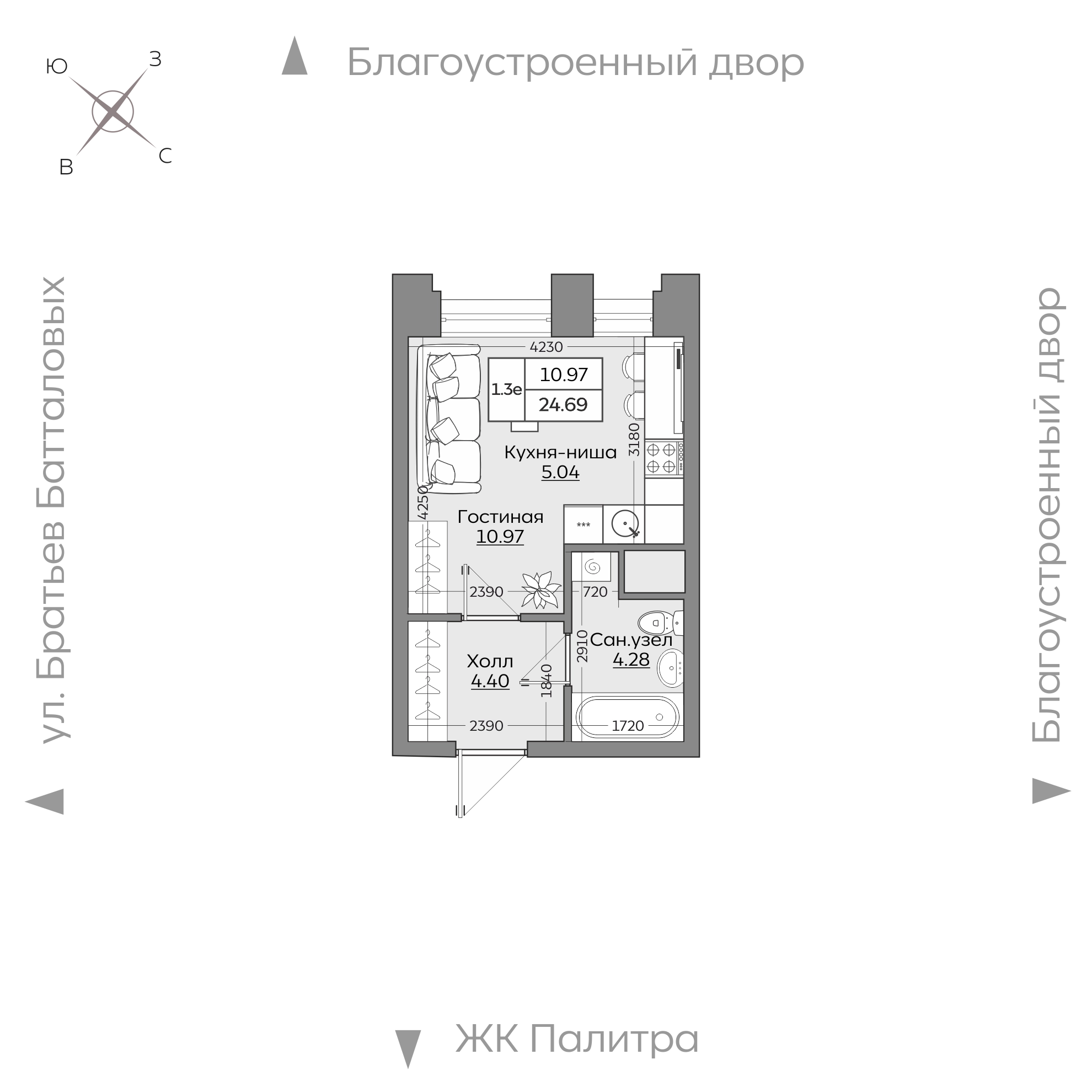 Планировка с размерами — квартиры в новостройках Казани